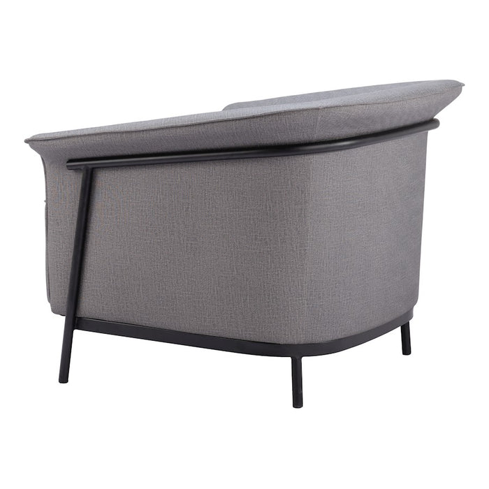 Zuo Modern Burry Accent Chair, Slate Gray