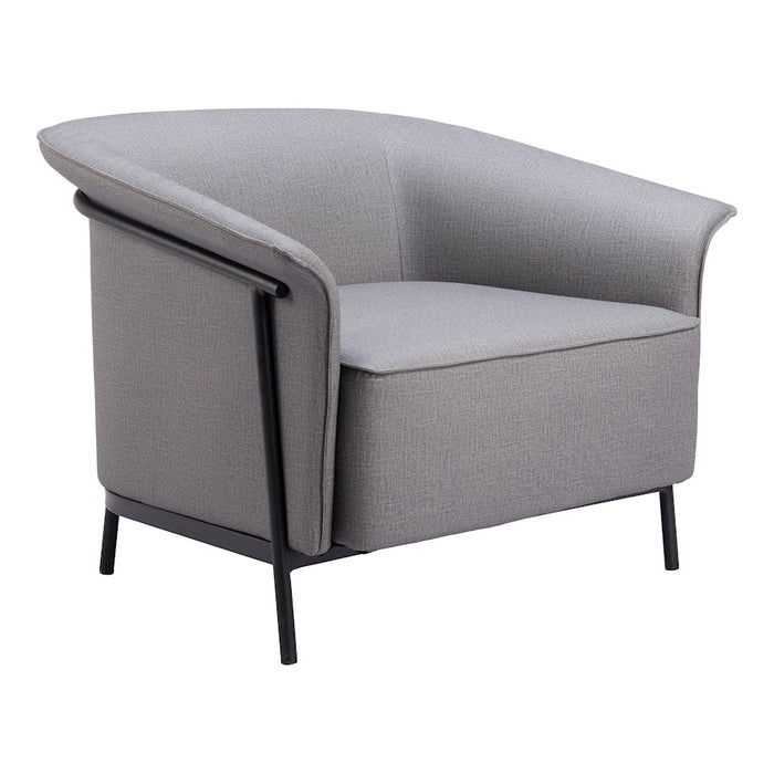 Zuo Modern Burry Accent Chair, Slate Gray