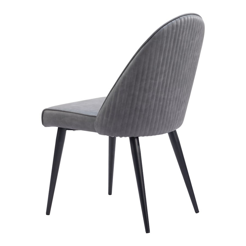 Zuo Modern Silloth Armless Dining Chair Set of 2, Gray