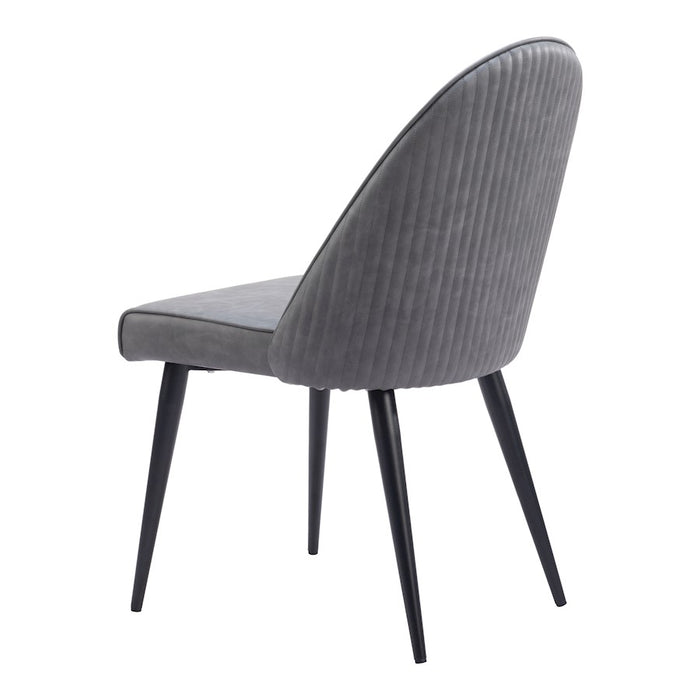 Zuo Modern Silloth Armless Dining Chair Set of 2, Gray