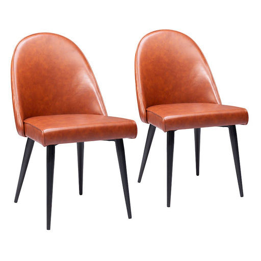 Zuo Modern Silloth Armless Dining Chair Set of 2, Brown - 110119