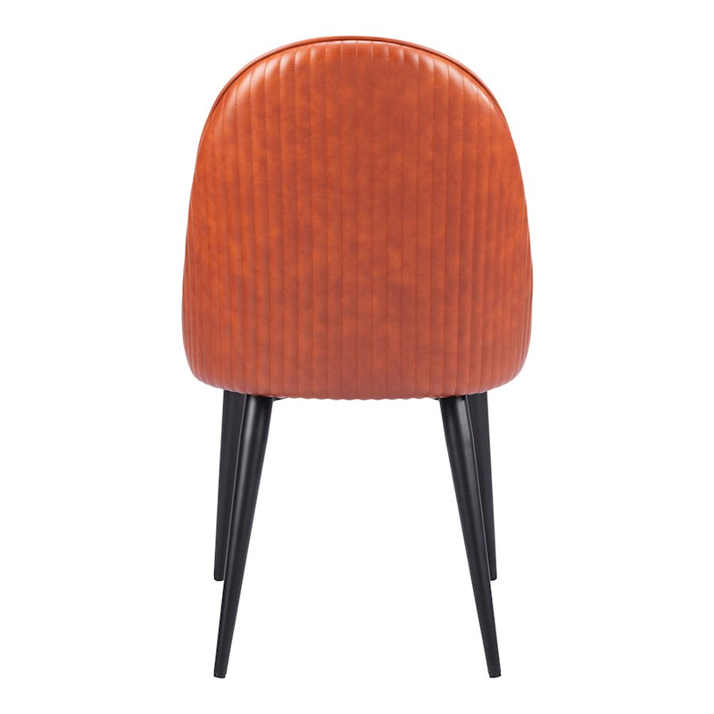 Zuo Modern Silloth Armless Dining Chair Set of 2, Brown