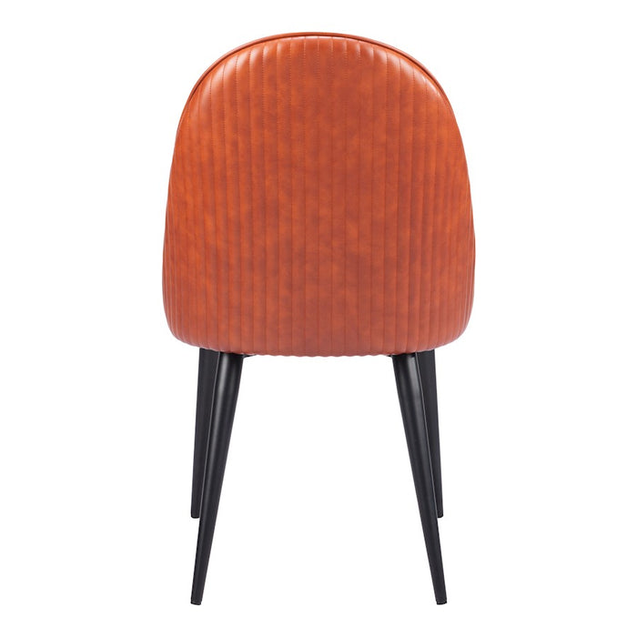 Zuo Modern Silloth Armless Dining Chair Set of 2, Brown