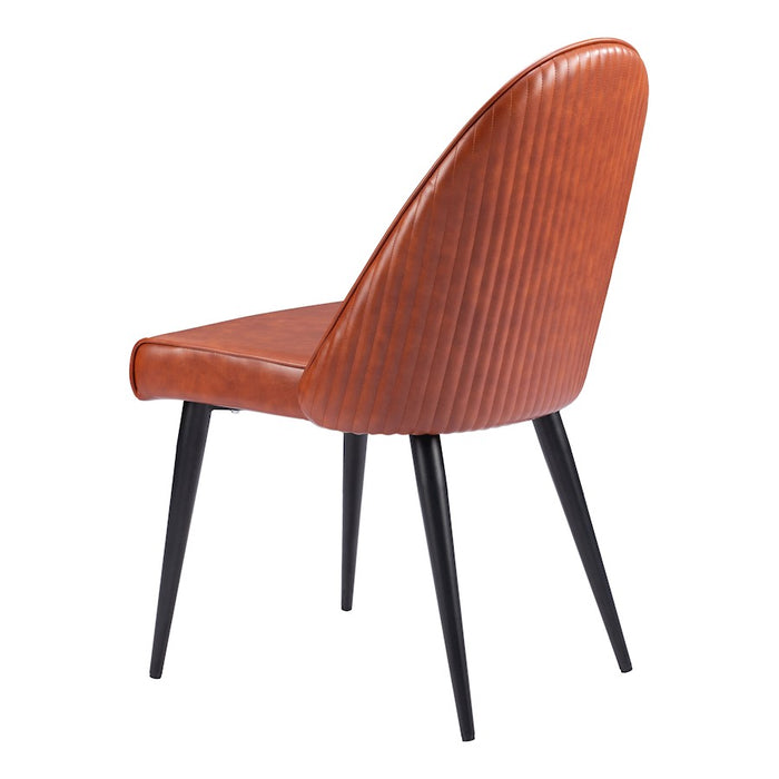Zuo Modern Silloth Armless Dining Chair Set of 2, Brown