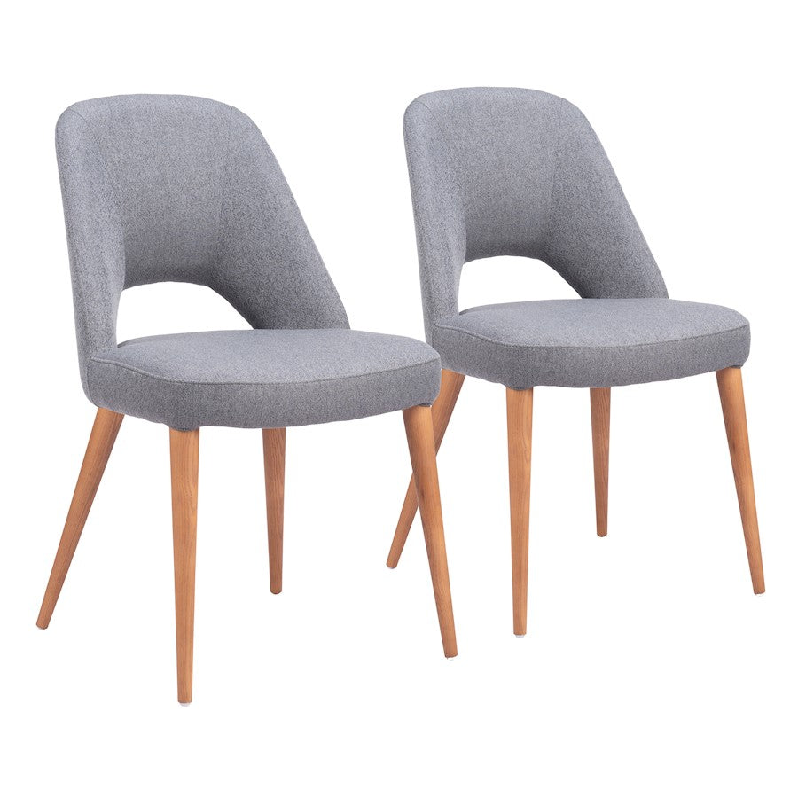 Zuo Modern Leith Dining Chair Set of 2, Gray - 110122