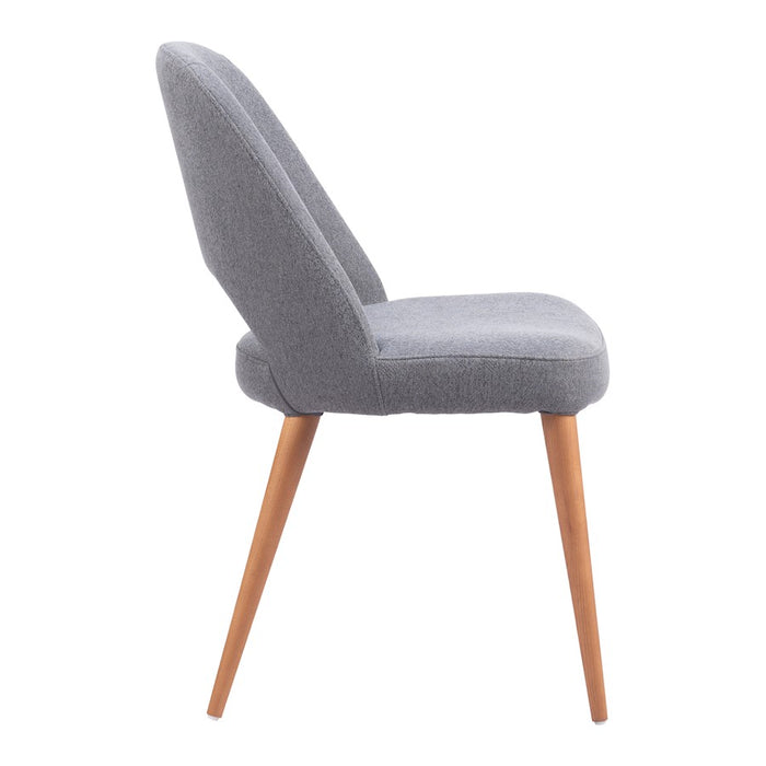 Zuo Modern Leith Dining Chair Set of 2, Gray