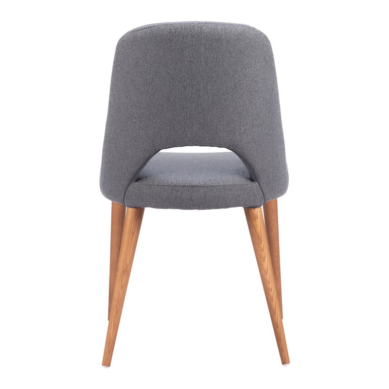 Zuo Modern Leith Dining Chair Set of 2, Gray
