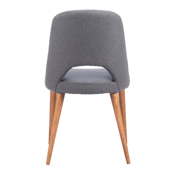 Zuo Modern Leith Dining Chair Set of 2, Gray