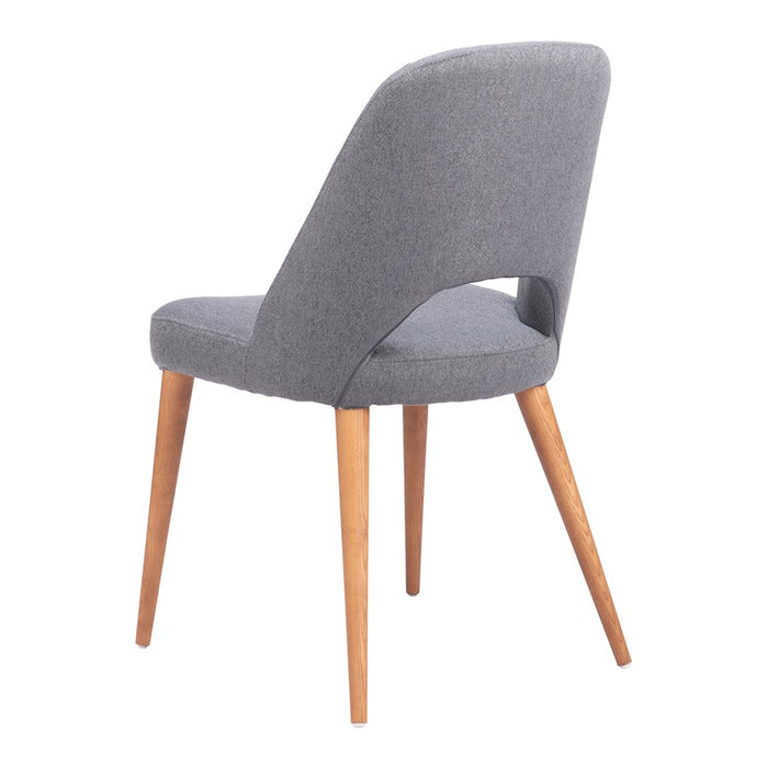 Zuo Modern Leith Dining Chair Set of 2, Gray