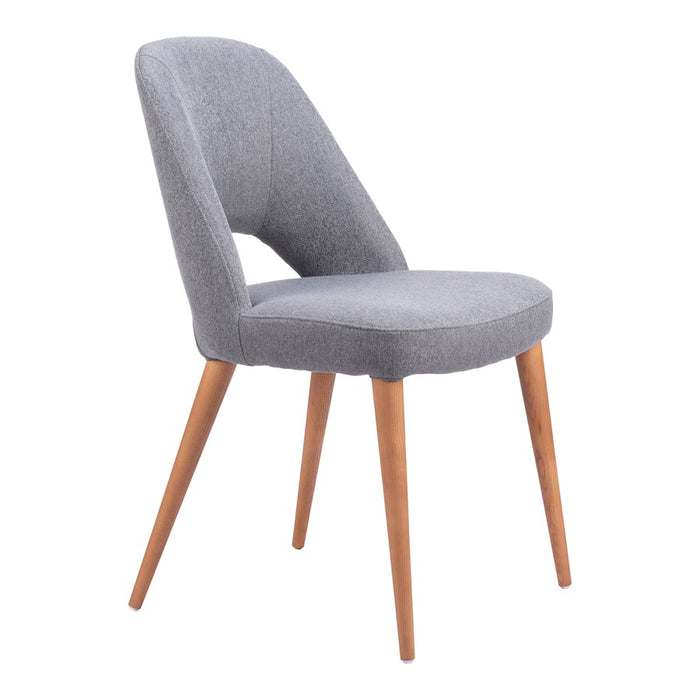 Zuo Modern Leith Dining Chair Set of 2, Gray