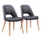 Zuo Modern Leith Dining Chair Set of 2, Black - 110123