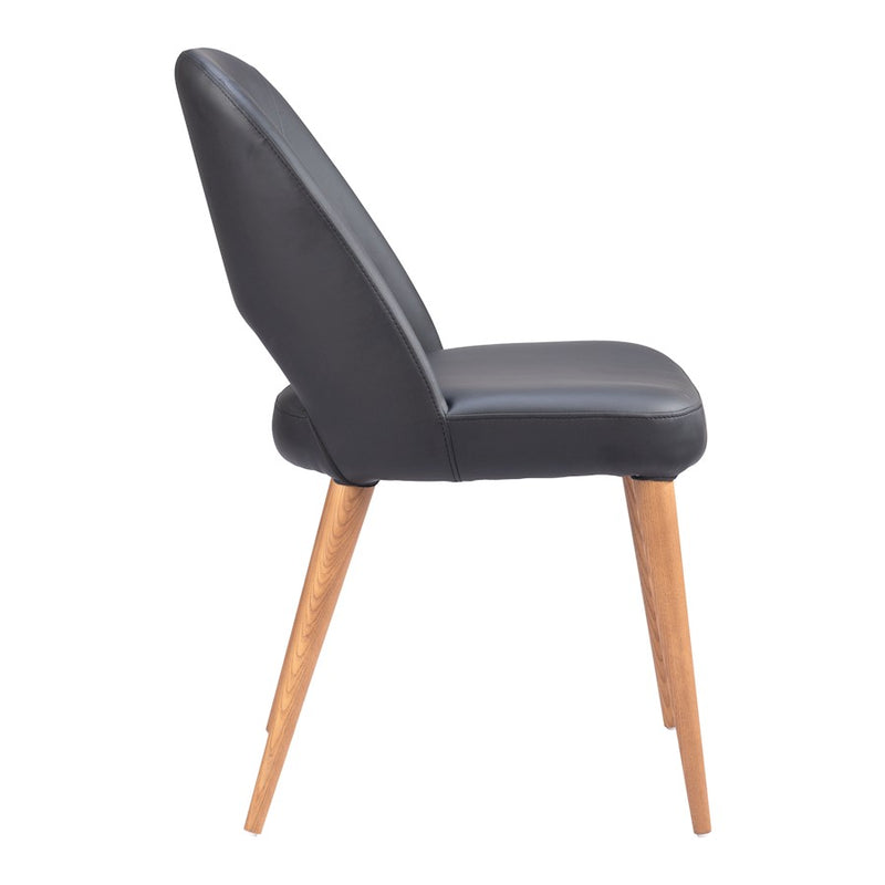 Zuo Modern Leith Dining Chair Set of 2, Black