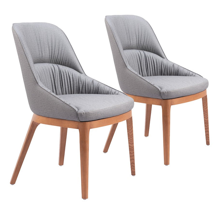Zuo Modern Ayr Dining Chair Set of 2, Slate Gray - 110126