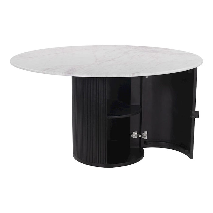 Zuo Modern Izola Dining Table, White/Black