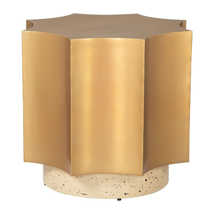 Zuo Modern Osam Side Table, Gold/Beige - 110141