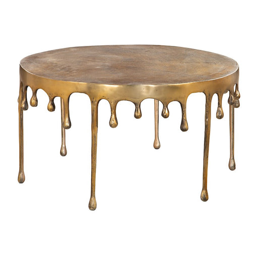 Zuo Modern Drip Coffee Table, Antique Brass