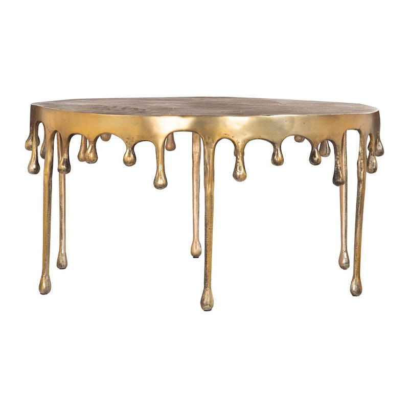 Zuo Modern Drip Coffee Table, Antique Brass