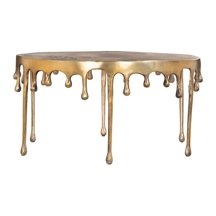 Zuo Modern Drip Coffee Table, Antique Brass