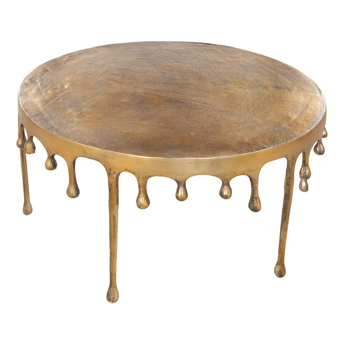 Zuo Modern Drip Coffee Table, Antique Brass