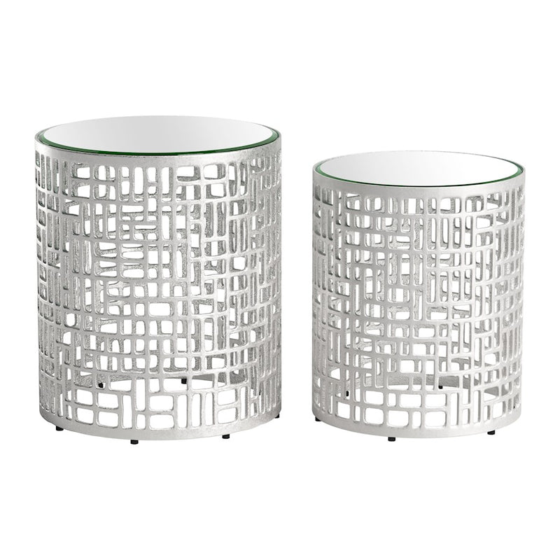 Zuo Modern Reden Side Table, Set of 2, Silver - 110153