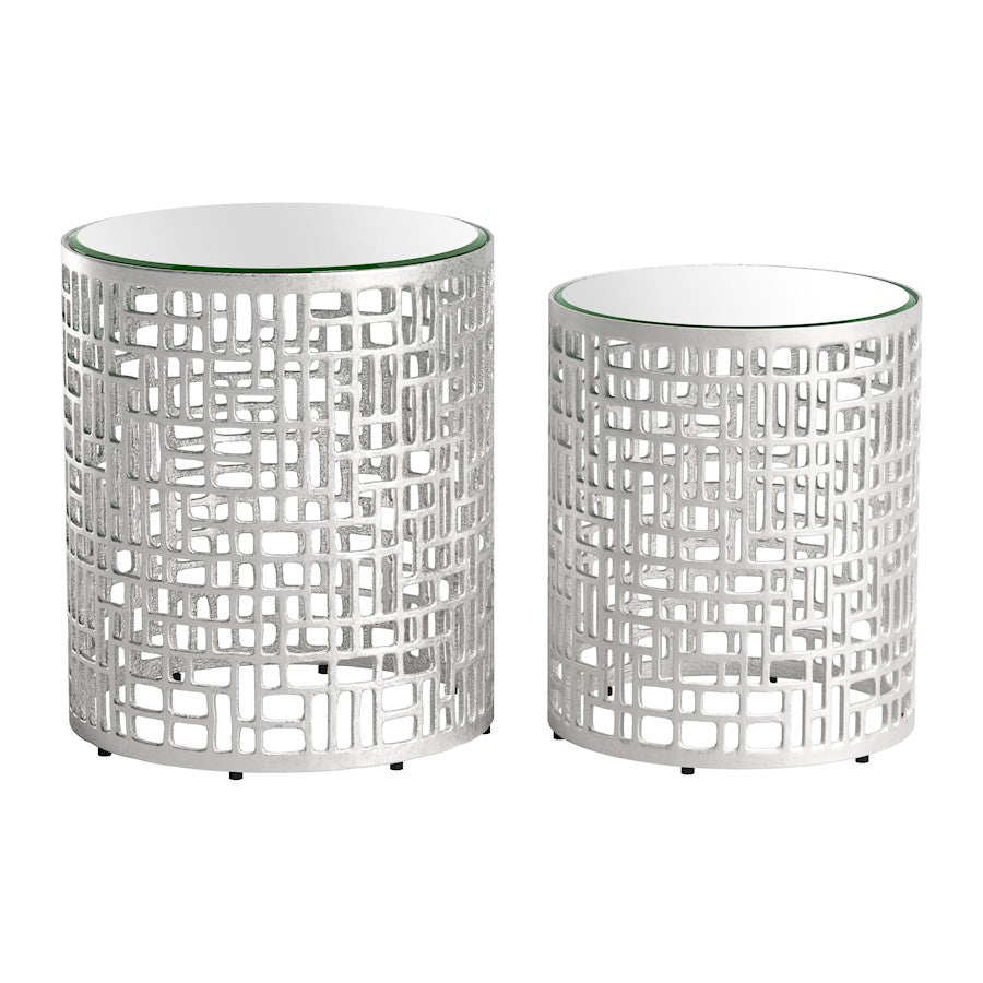 Zuo Modern Reden Side Table, Set of 2, Silver - 110153