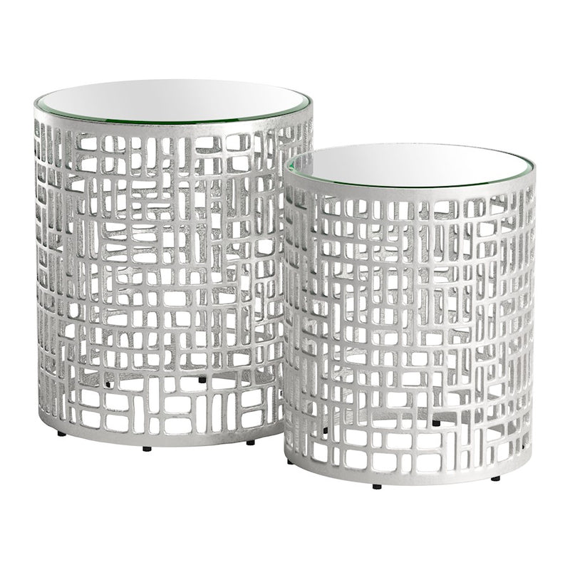 Zuo Modern Reden Side Table, Set of 2, Silver