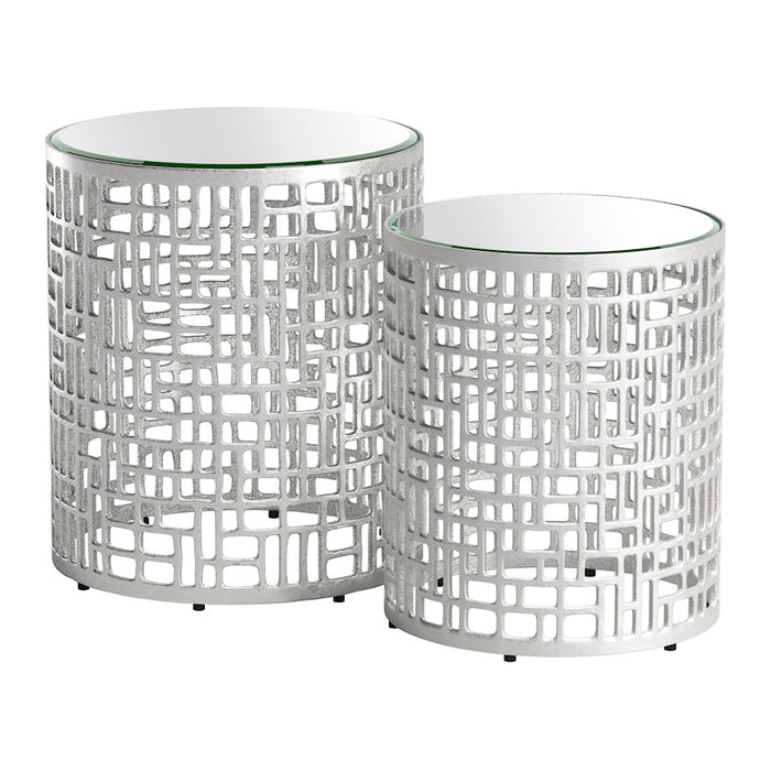 Zuo Modern Reden Side Table, Set of 2, Silver