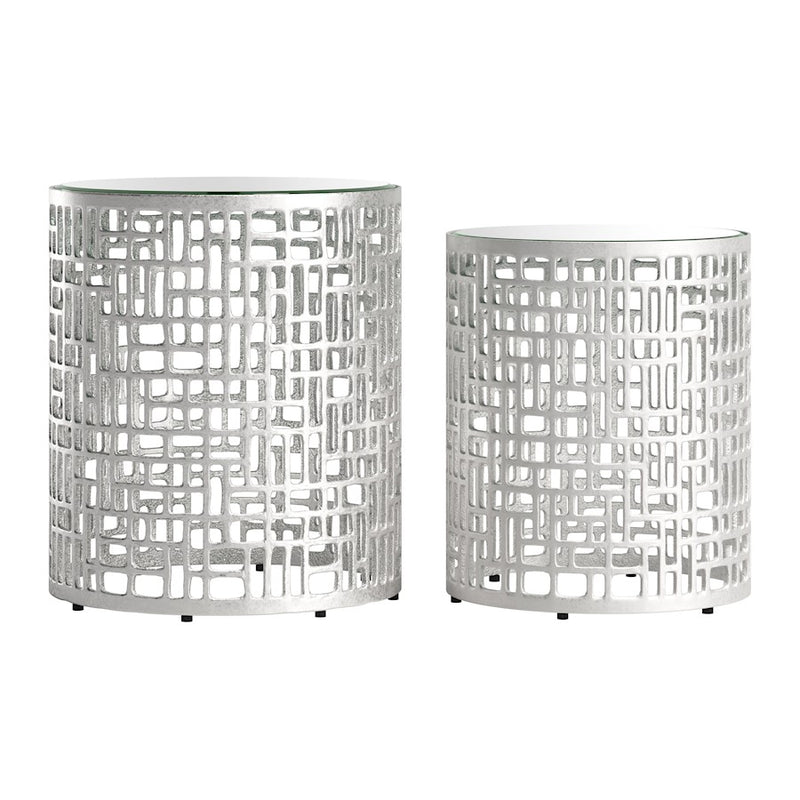 Zuo Modern Reden Side Table, Set of 2, Silver