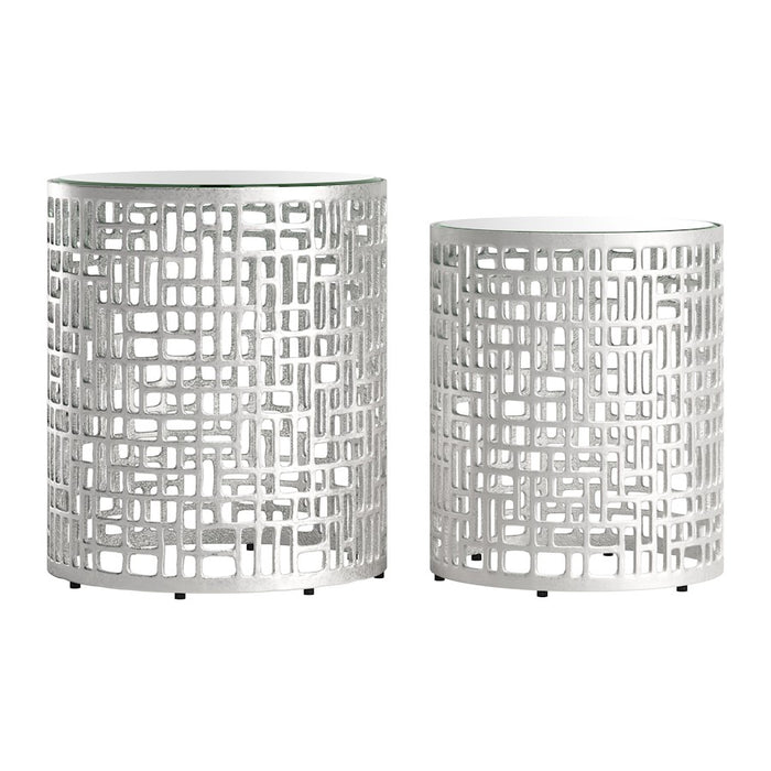 Zuo Modern Reden Side Table, Set of 2, Silver