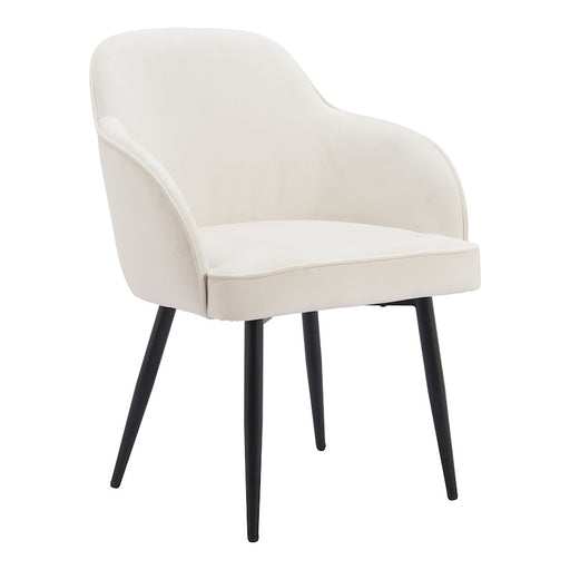 Zuo Modern Jolie Dining Chair Set of 2, Ivory
