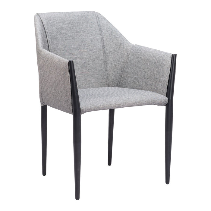 Zuo Modern Andover Dining Chair Set of 2, Slate Gray