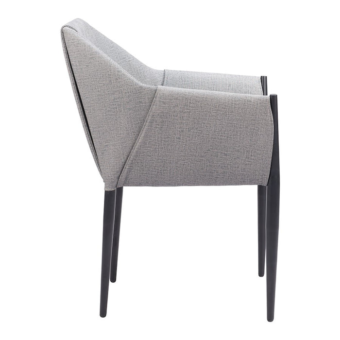 Zuo Modern Andover Dining Chair Set of 2, Slate Gray