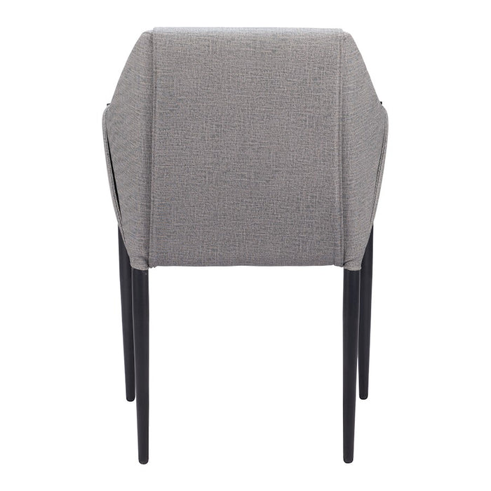 Zuo Modern Andover Dining Chair Set of 2, Slate Gray