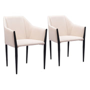 Zuo Modern Andover Dining Chair Set of 2, Beige - 110168