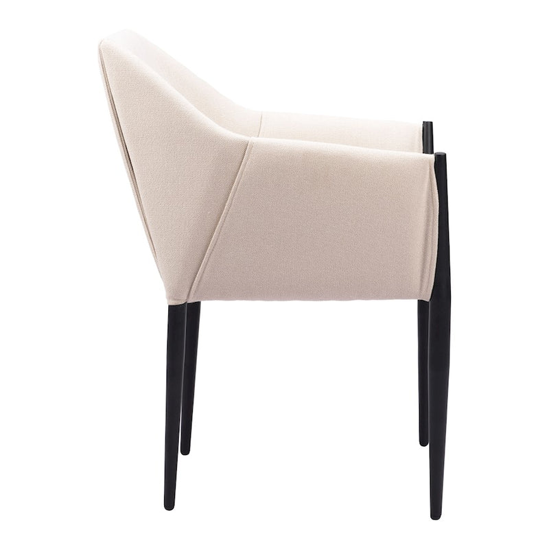 Zuo Modern Andover Dining Chair Set of 2, Beige