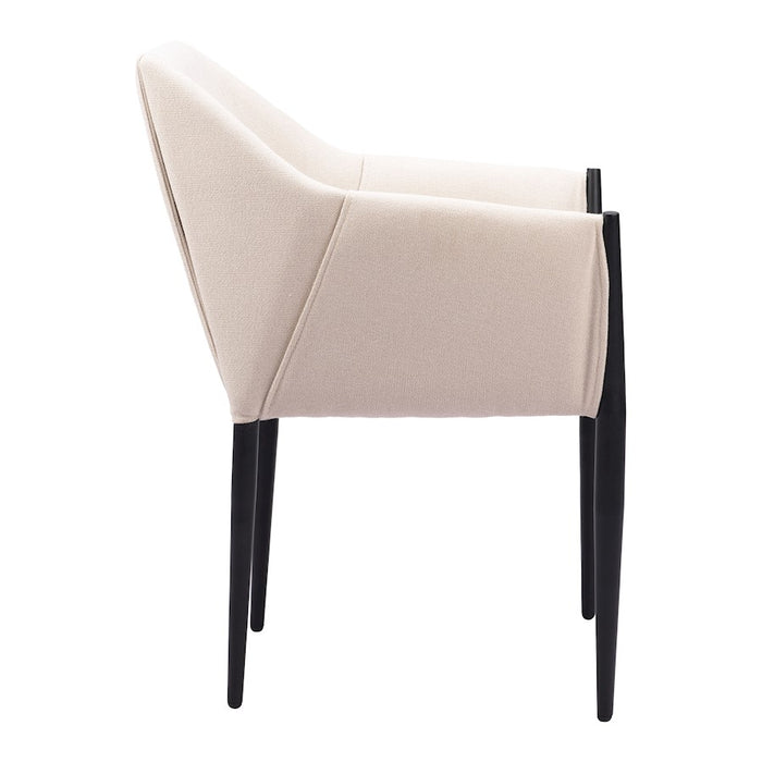 Zuo Modern Andover Dining Chair Set of 2, Beige