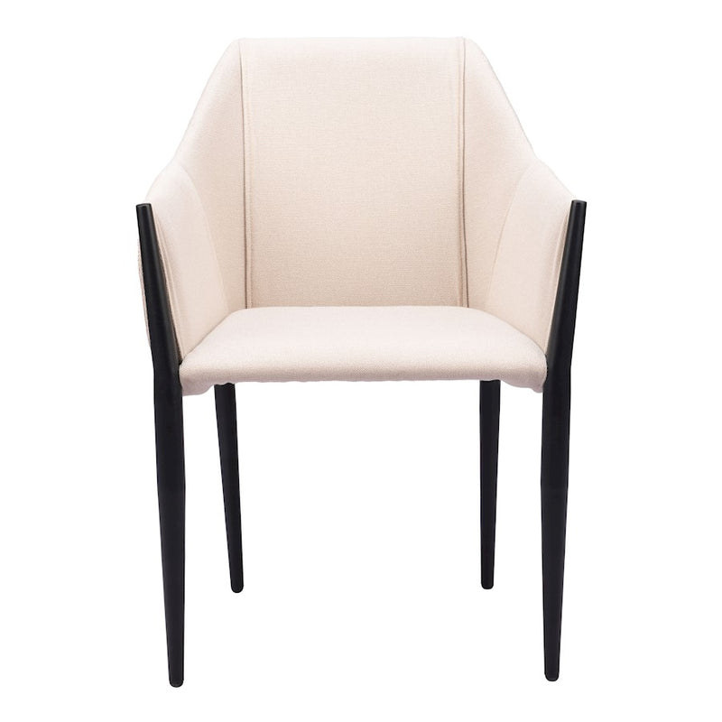 Zuo Modern Andover Dining Chair Set of 2, Beige