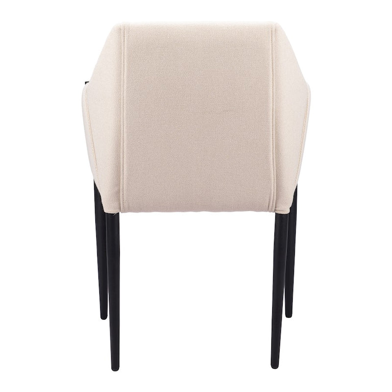 Zuo Modern Andover Dining Chair Set of 2, Beige