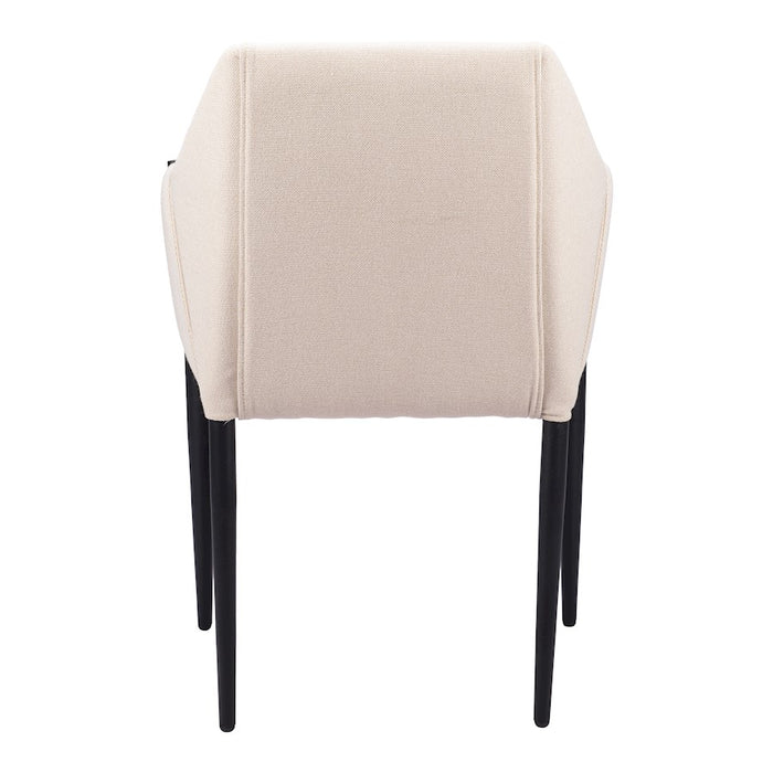 Zuo Modern Andover Dining Chair Set of 2, Beige