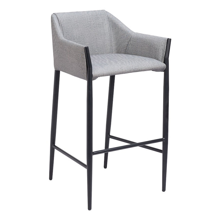 Zuo Modern Andover BarStool, Slate Gray