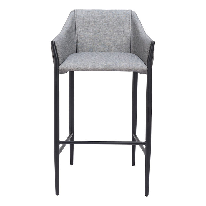 Zuo Modern Andover BarStool, Slate Gray