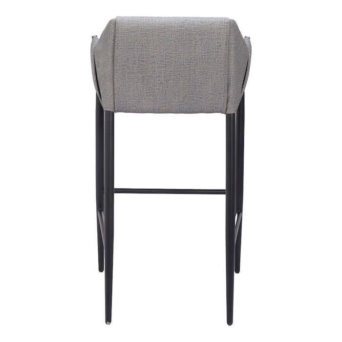 Zuo Modern Andover BarStool, Slate Gray