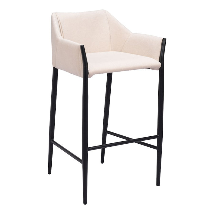Zuo Modern Andover BarStool, Beige - 110170