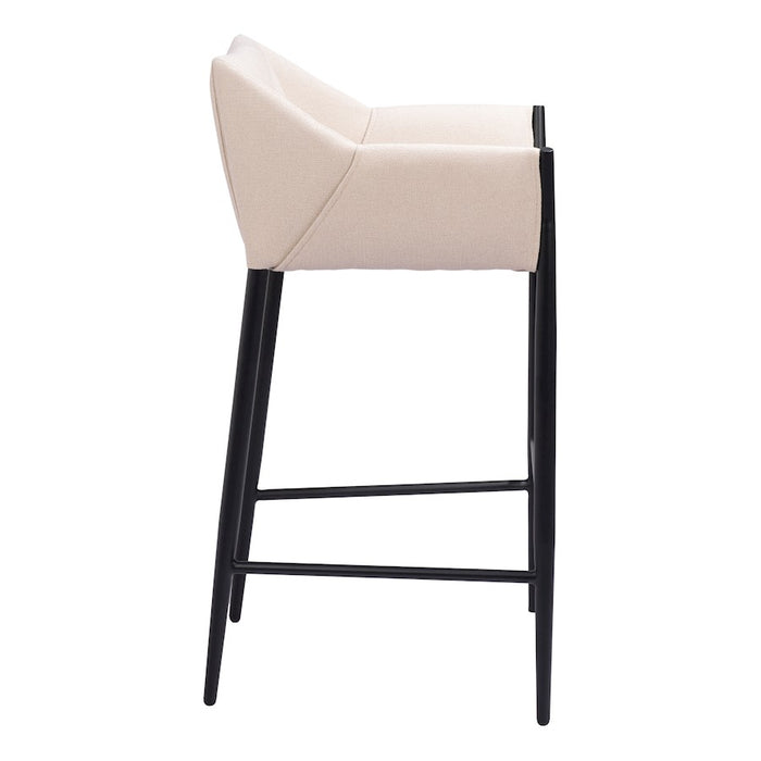 Zuo Modern Andover BarStool, Beige