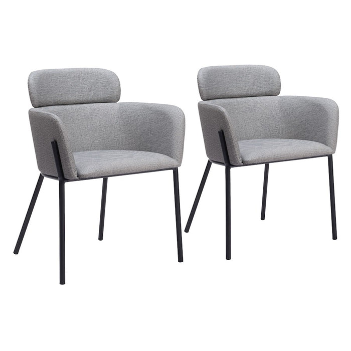 Zuo Modern Bremor Dining Chair Set of 2, Slate Gray - 110171