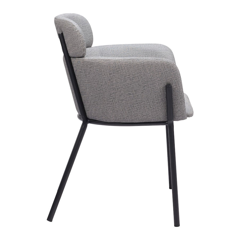 Zuo Modern Bremor Dining Chair Set of 2, Slate Gray