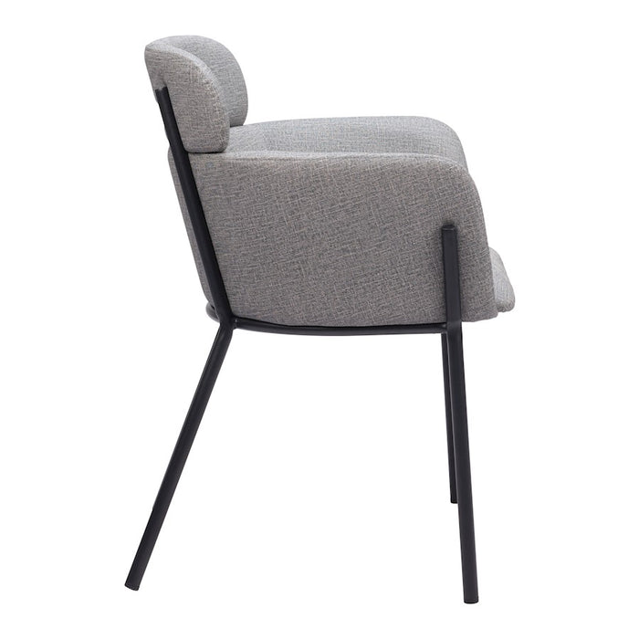 Zuo Modern Bremor Dining Chair Set of 2, Slate Gray