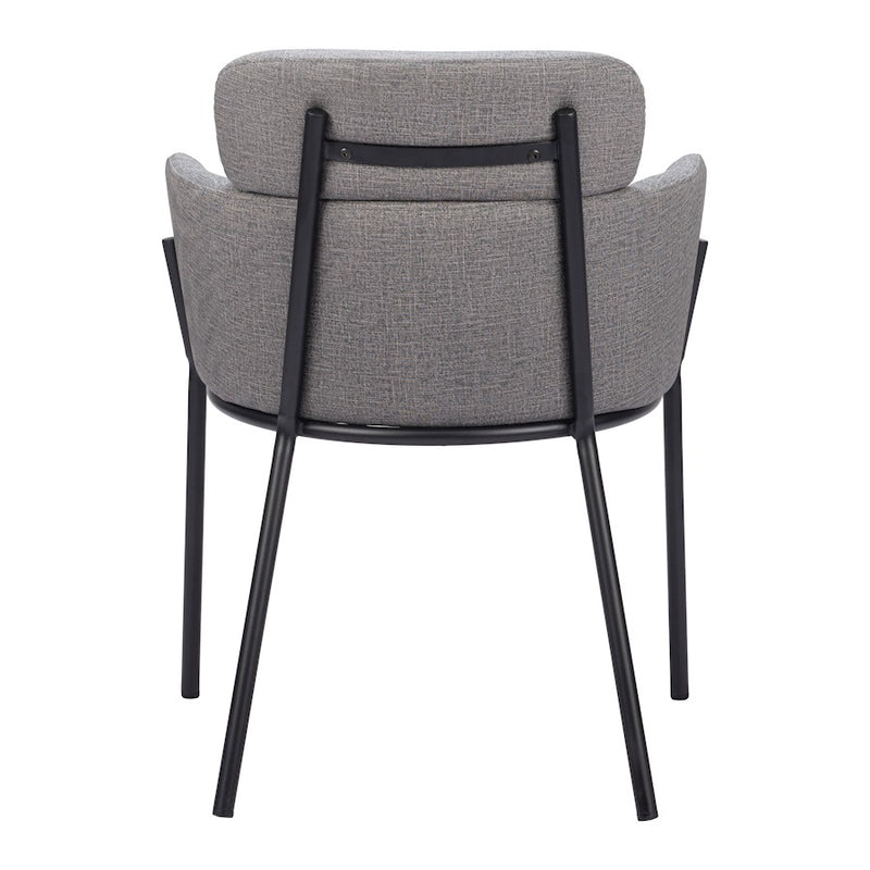 Zuo Modern Bremor Dining Chair Set of 2, Slate Gray
