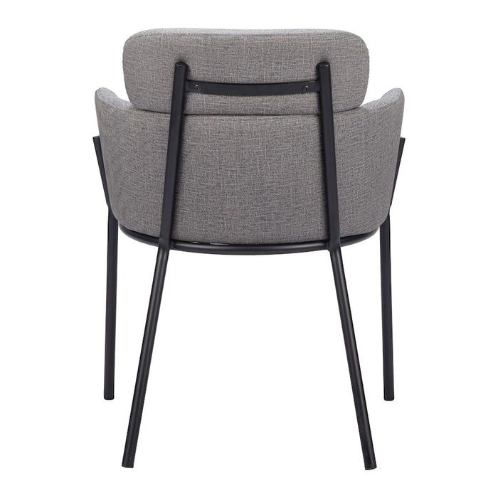 Zuo Modern Bremor Dining Chair Set of 2, Slate Gray