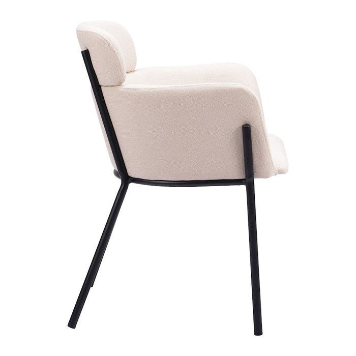 Zuo Modern Bremor Dining Chair Set of 2, Beige